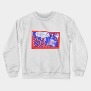 Alien talking in japanese and egyptian, by Maximiliano Lopez Barrios Crewneck Sweatshirt